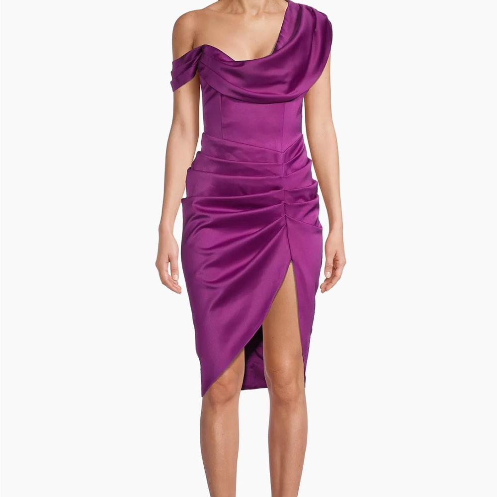 Lavish Alice
Draped Satin Cocktail Dress
